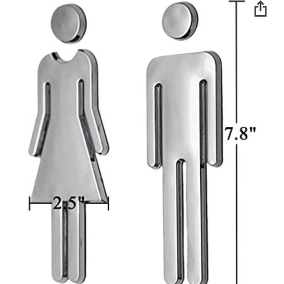 HOST PICK!! Bathroom Door Decals - Picture 5 of 16